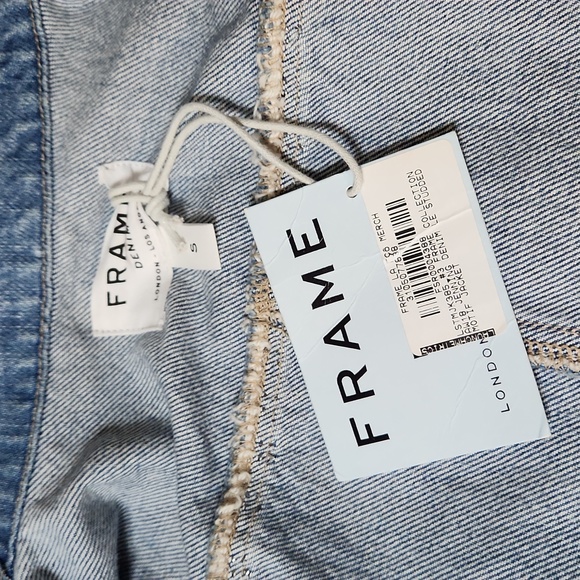 Nwt Frame Denim Le Studded Motif Denim Jacket - Picture 13 of 16